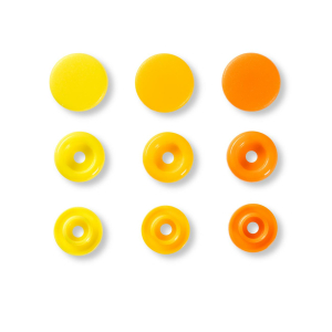 Color Snaps bouton pression jaune, plastique 12,4mm, 30...