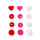 Bouton pression, Prym Love, coeurs, 12,4mm, rouge blanc pink 30 pièces (393031)