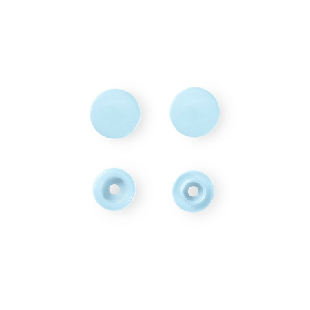 Bouton pression sans couture Color Snaps, rond, 12,4mm, bleu clair 30 pièces (393120)