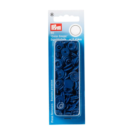 Color Snaps bouton pression bleu, Prym Love, plastique 12,4mm, 30 pièces (393158)