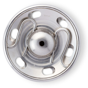 Bouton pression à coudre, 21mm, argenté 3 pièces (341252)