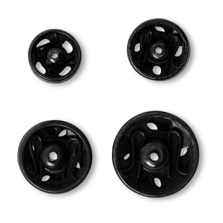 Bouton pression à coudre, 6-11mm, noir 20 pièces (341271)