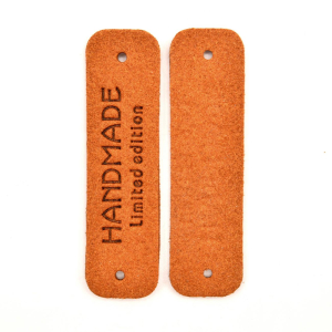 Appliqué étiquette handmade limited Edition Label marron...