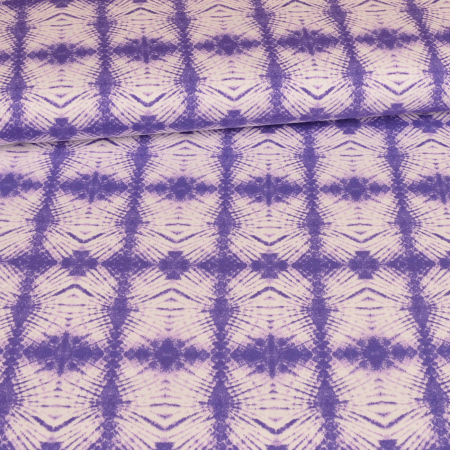 Sweat dété French Terry - Geometric Batik - violet