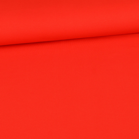 Jersey coton côtelé - uni rouge