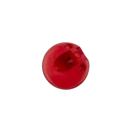 Poly-bouton oeillet boule 11mm rouge