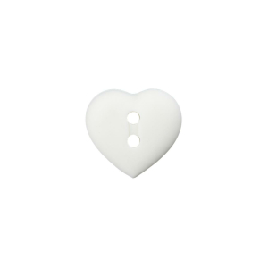 Poly-bouton 2L coeur 15mm blanc