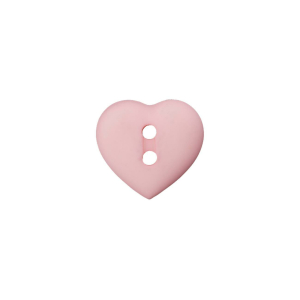 Poly-bouton 2L coeur 15mm rose