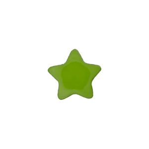 Poly-bouton oeillet étoile 15mm vert