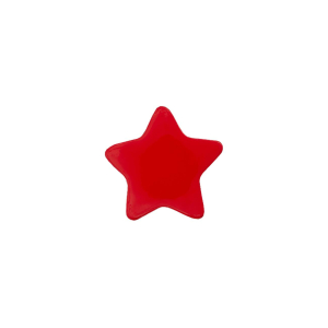 Poly-bouton oeillet étoile 15mm rouge