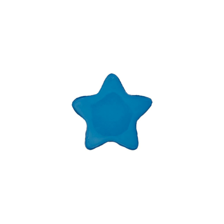 Poly-bouton oeillet étoile 15mm bleu