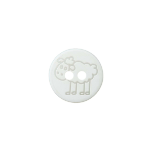 Poly-bouton mouton 2L 15mm blanc