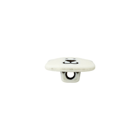Poly-bouton oeillet ours 15mm blanc