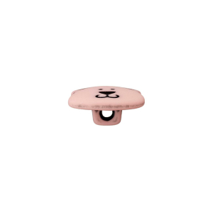 Poly-bouton oeillet ours 15mm rose