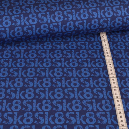 Sweat dété French Terry Swafing - "Sk8" by lycklig design - bleu marine bleu