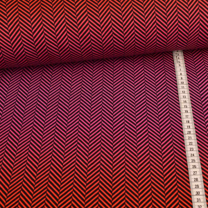 Sweat French Terry molletonné - Zig Zag by lycklig design - Mini rouge / pink