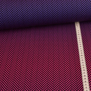 Sweat French Terry molletonné - Zig Zag by lycklig design - Mini lilas / pink