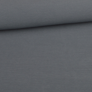 Jersey coton Ottoman côtelé - gris bleu