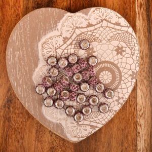 Perles paillettes - lilas parme - 10x5mm