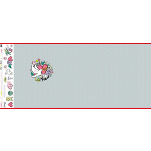Jersey panneau Swafing - Happy Love & Peace by Lycklig...