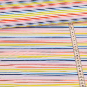 Jersey Swafing - Small Stripes multicolore blanc