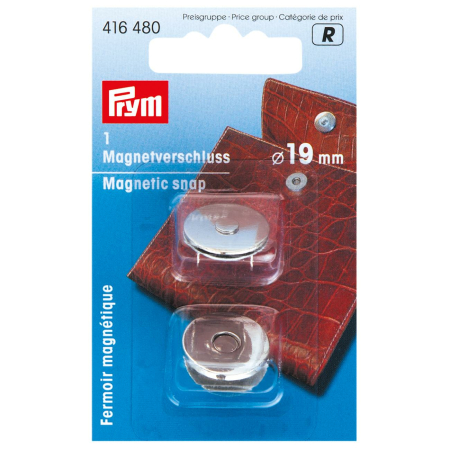 Fermoir magnétique, 19mm, argenté (416480)