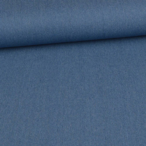 Tissu jeans coton uni - bleu