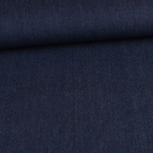 Tissu jeans coton uni - bleu foncé