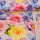 Double gaze coton - Watercolor Flowerpower - multicolore