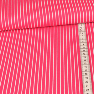 Tissu coton - rayures sur pink