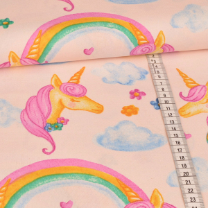 Canvas Swafing - licorne arc-en-ciel - rose délicat