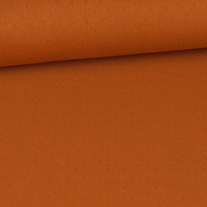 Jersey pointoille broderie - rouille