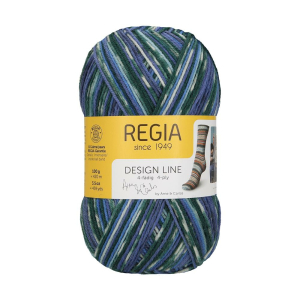 REGIA Laine à chaussettes Color Design Line 4 fils, 03658 Winter Night 100g