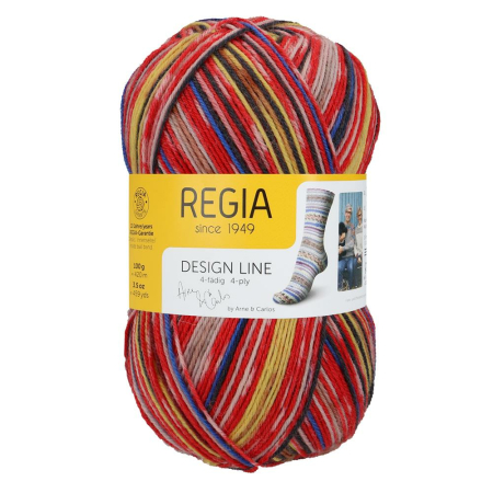 REGIA Laine à chaussettes Color Design Line 4 fils, 03880 Roest 100g