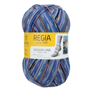 REGIA Laine à chaussettes Color Design Line 4 fils, 03881 Nusfjord 100g