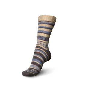 REGIA Laine à chaussettes Color Pairfect Line 4 fils, 02299 Beige- Brown 100g