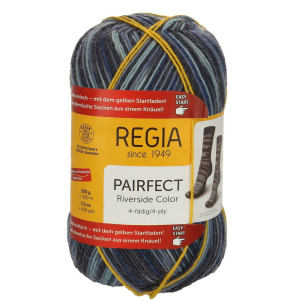 REGIA Laine à chaussettes Color Pairfect Line 4 fils, 07154 Pier 100g