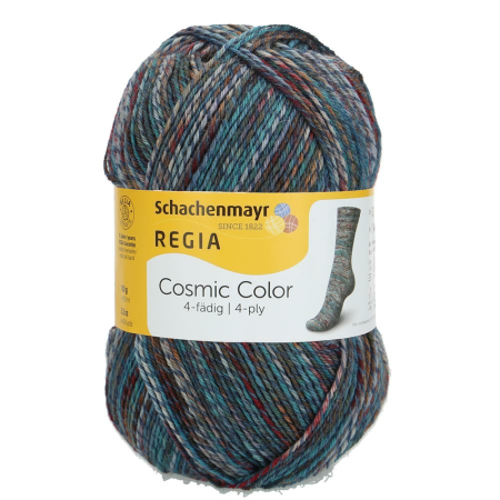 REGIA Laine à chaussettes Color 4 fils, 01246 Supernova 100g