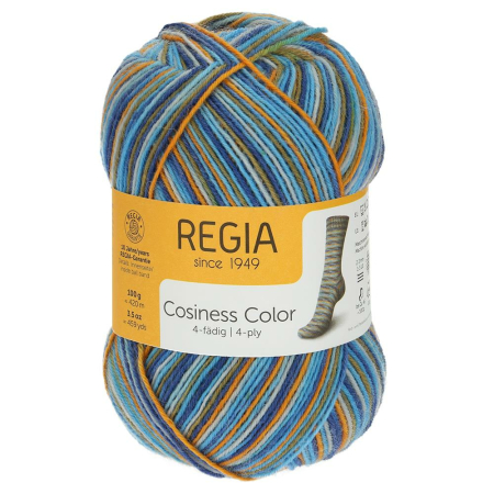 REGIA Laine à chaussettes Color 4 fils, 01252 Delightful 100g