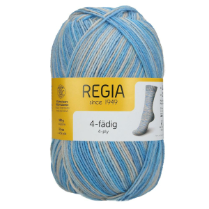 REGIA Laine à chaussettes Color 4 fils, 01256...