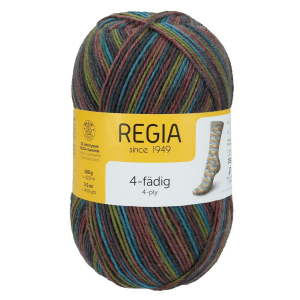 REGIA Laine à chaussettes Color 4 fils, 01287...
