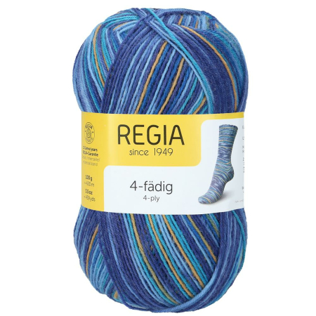 REGIA Laine à chaussettes Color 4 fils, 01304 Sauna 100g