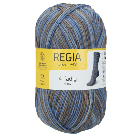 REGIA Laine à chaussettes Color 4 fils, 01335 Inspiration Color 100g