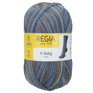 REGIA Laine à chaussettes Color 4 fils, 01335...