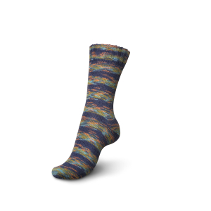 REGIA Laine à chaussettes Color 4 fils, 02355 Blue-Turquoise 100g