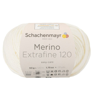 Schachenmayr laine mérnios Extrafine 120, 00102 Natur 50g