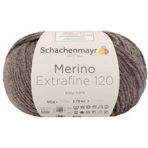 Schachenmayr laine mérnios Extrafine 120, 00114 bois chiné 50g