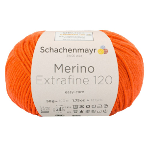 Schachenmayr laine mérnios Extrafine 120, 00125 Orange 50g