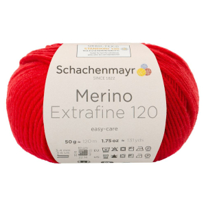 Schachenmayr laine mérnios Extrafine 120, 00130 Tomate 50g