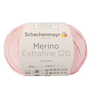 Schachenmayr laine mérnios Extrafine 120, 00135 Puderrrosa 50g